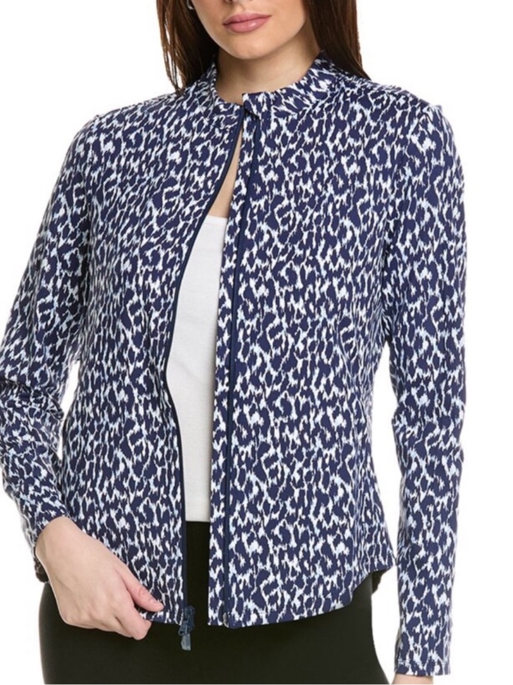 NWOT TOMMY BAHAMA Women’s Navy and White Printed Zip Jacket M